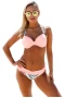 Pale Pink Fine Line Underwire Bikini Top & Bohemia Pattern Cheeky Bottom
