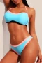 Electric Blue Halter Bralette Bikini Top & Hipster Bottom