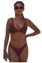 Knotted Oxblood Red Ribbed Bikini Top & Hipster Bottom