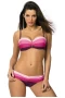 Pink Colour Band Underwire Bikini Top & Hipster Bottom
