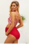 Maternity Strappy Hollow-out Back Crop Top High Waist Swimsuit
