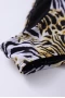 Classic Leopard Lattice Plunge Mesh inset detail One Piece Swimsuit