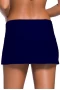 Plus Size Women's Navy Blue Wide Waistband Skirtini Swimsuit Bottom