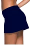Plus Size Women's Navy Blue Wide Waistband Skirtini Swimsuit Bottom