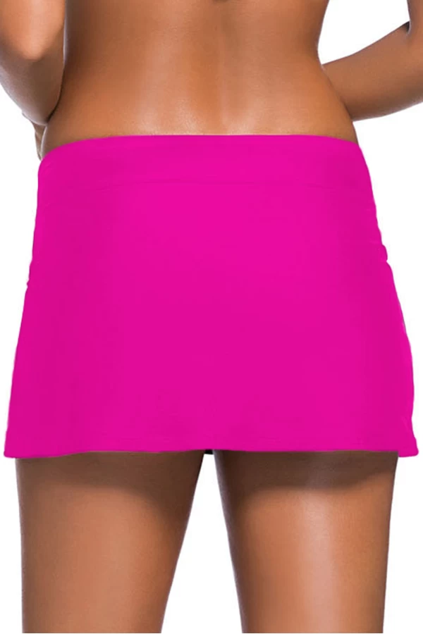 Plus Size Women's Rosy Wide Waistband Skirtini Swimsuit Bottom