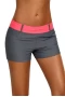 Women's Coral Trim Wide Waistband Skintight Sports Shorts