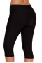 Women's Black Wide Waistband Skintight Boardshorts/Bike Shorts