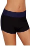 Women's Blue Waistband and Trim Swimsuit Shorts