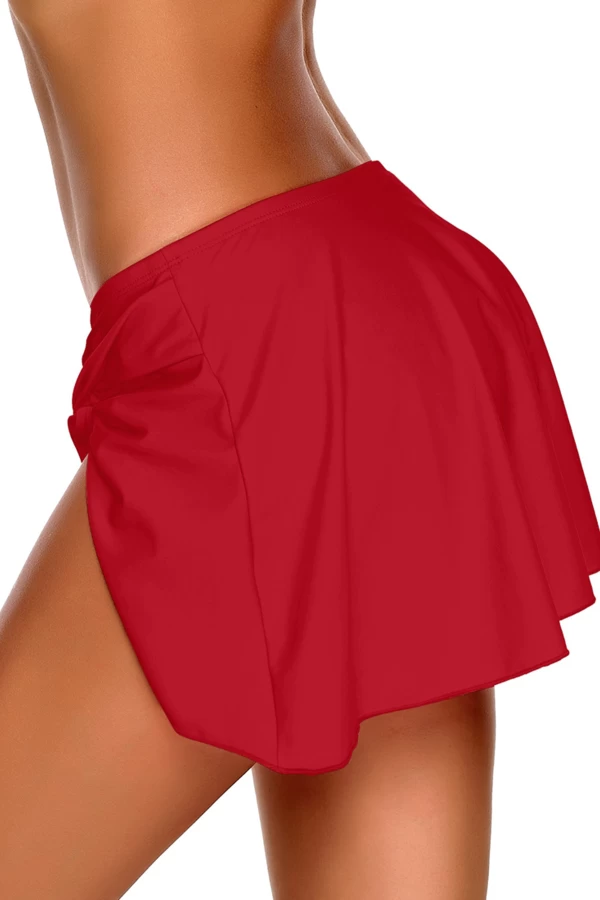 Women's Red Knot Sarong Skirted Swimsuit Bottoms/Skirtini
