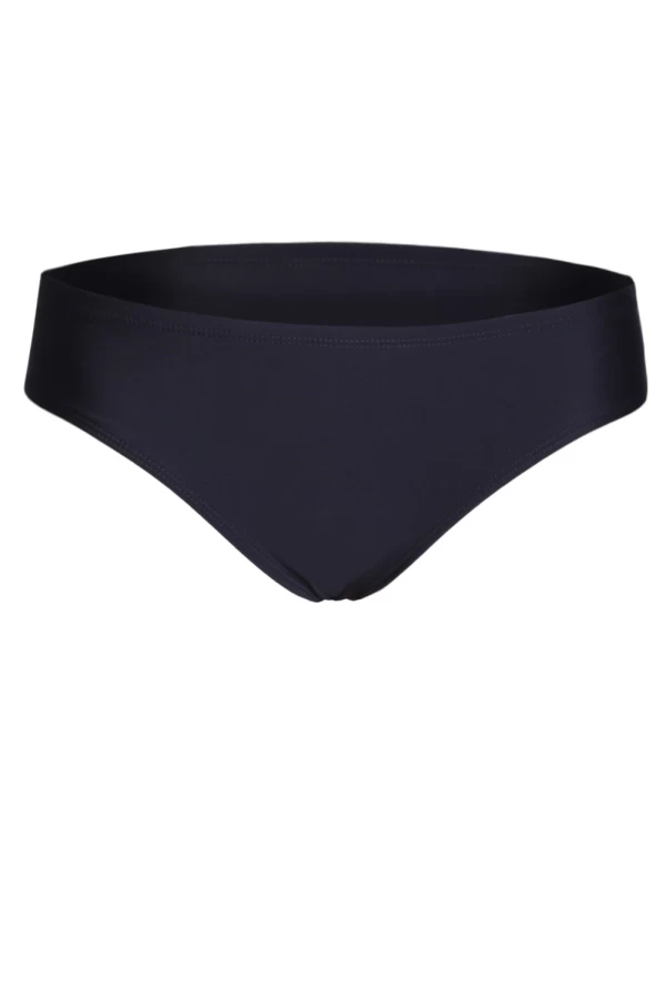 Women's Solid Black Full Back Coverage Swimming Panty