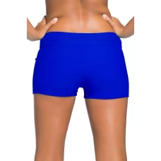 Women's Dark Blue Wide Waistband Skintight Switsuit Bottom Shorts