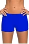 Women's Dark Blue Wide Waistband Skintight Switsuit Bottom Shorts