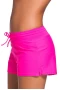 Women's Rosy Drawstring Side Vent Loose Fitting Swimsuit Shorts