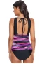 Womens Rosy Rush Heather Print Hollow-out Strappy Halter Tankini